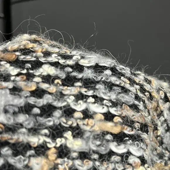 Ryu Sweater Dress Womens XL Beige Cowl Neck Lace Hem Boho Feminine Artsy - Picture 6 of 14